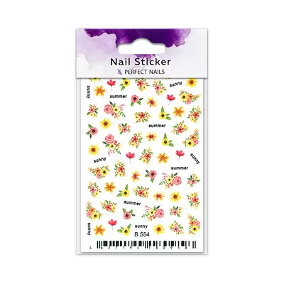 Körömmatrica - 3D Sunny Flowers - Perfect Nails