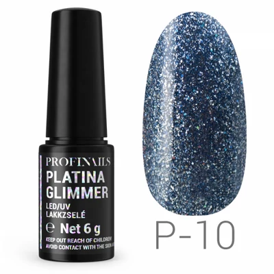 Profinails Platina Glimmer LED/UV lakkzselé 6g P-10